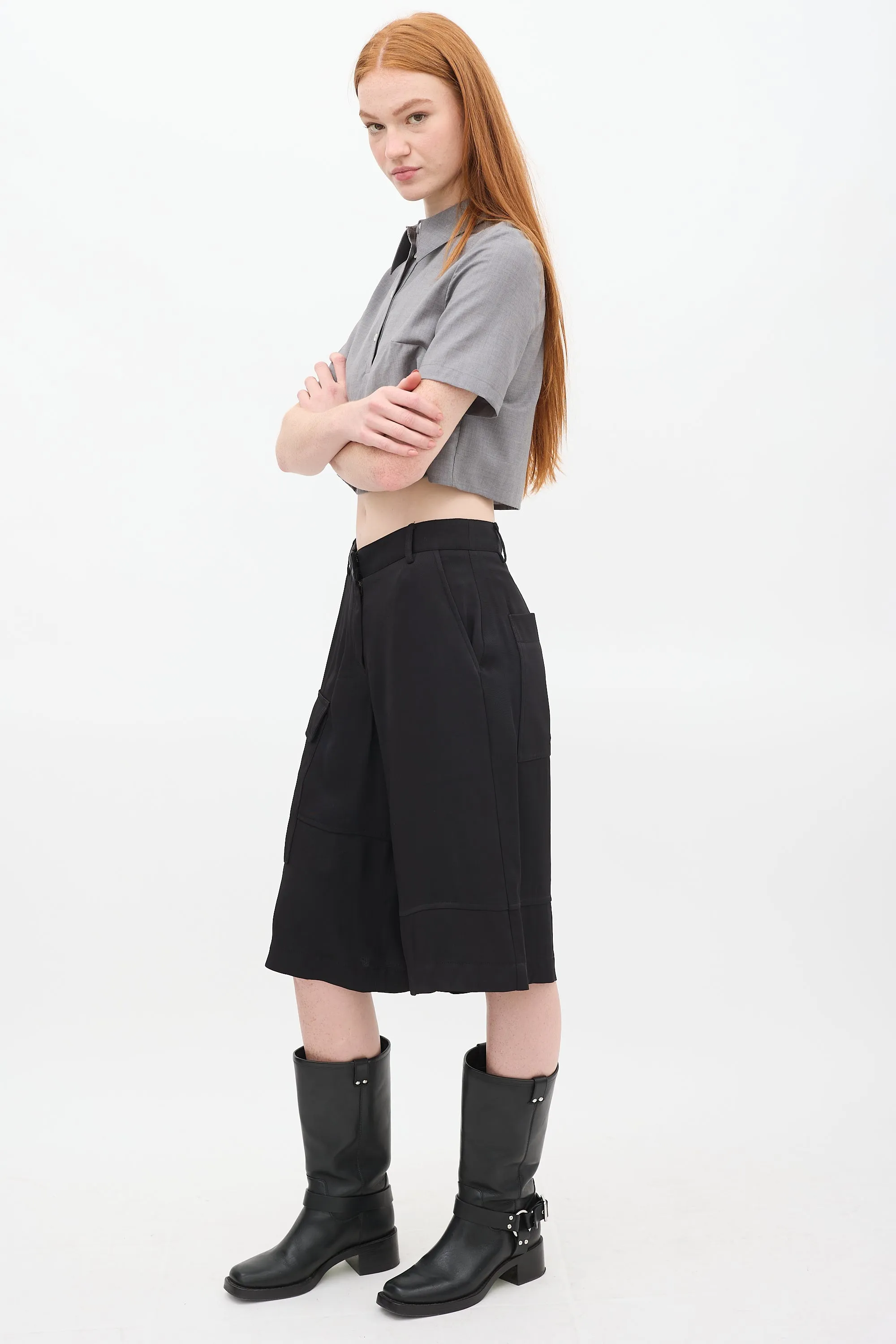 Black Eco Cargo Shorts