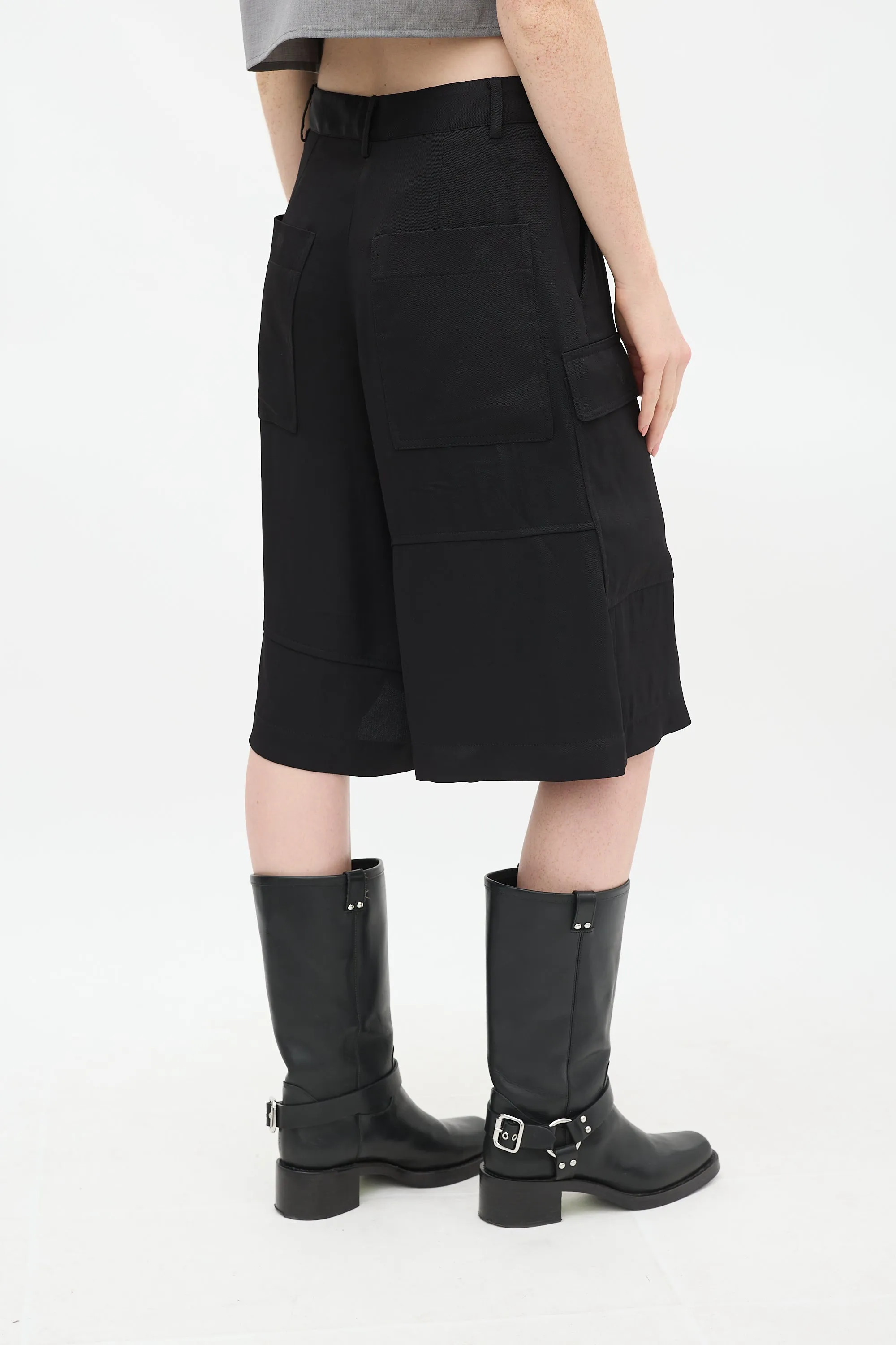 Black Eco Cargo Shorts