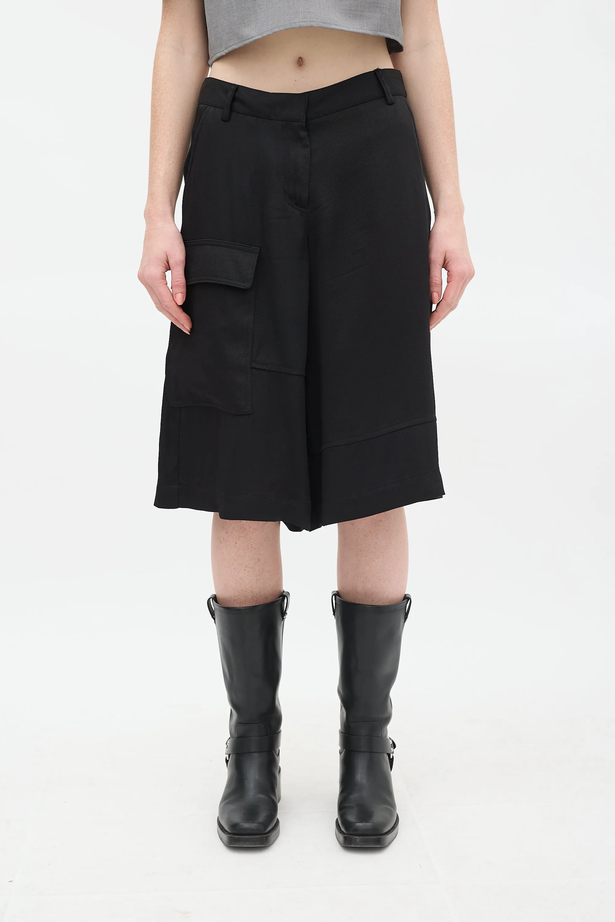 Black Eco Cargo Shorts