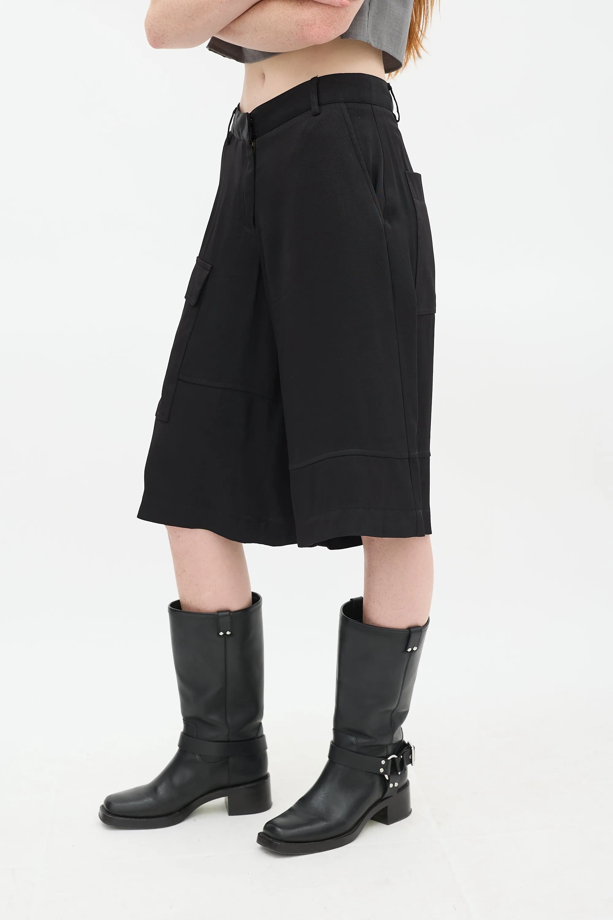 Black Eco Cargo Shorts