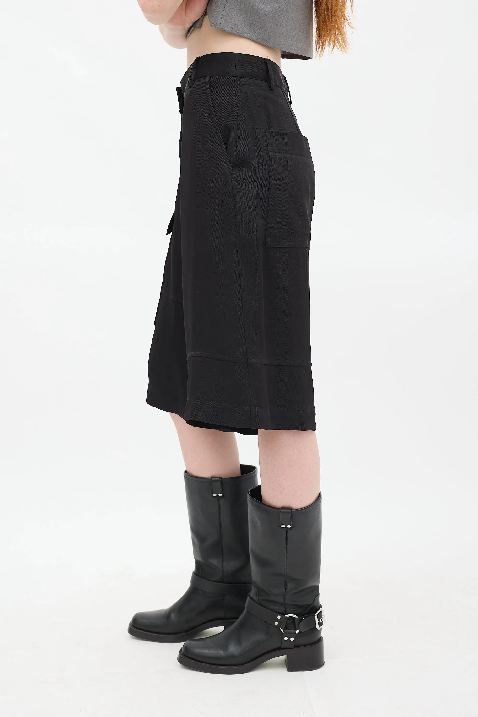 Black Eco Cargo Shorts