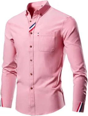 Casual Cotton Soft Thin Mens Shirts Slim Fit Business Long Sleeve Shirt Male Lapels Outwear Streetwear