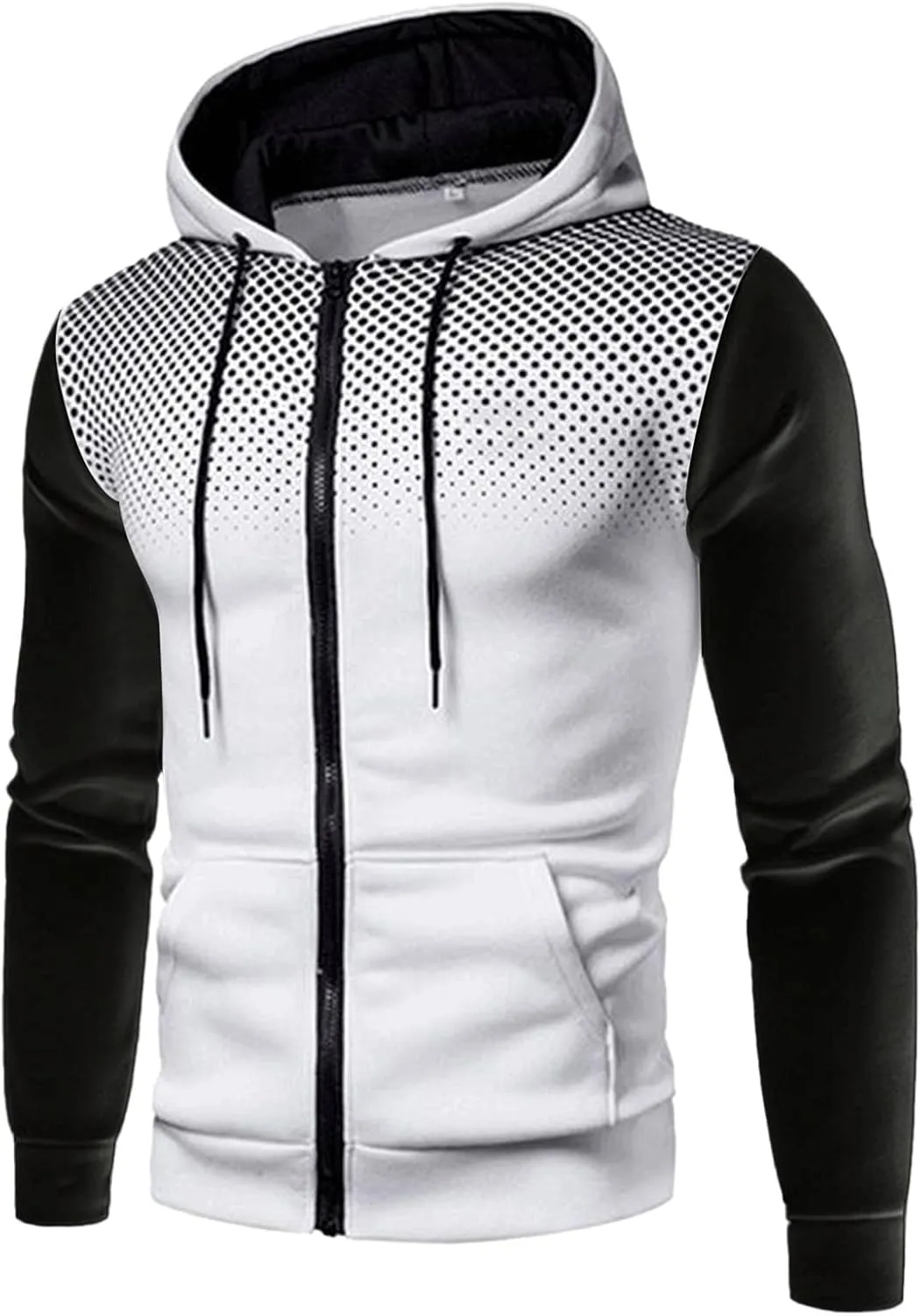 Jackets for Men,Pullover Hoodies for Men Solid Zipper Long Sleeve Hooded Sweatshirts Casual Workout Sport Sweaters Tops
