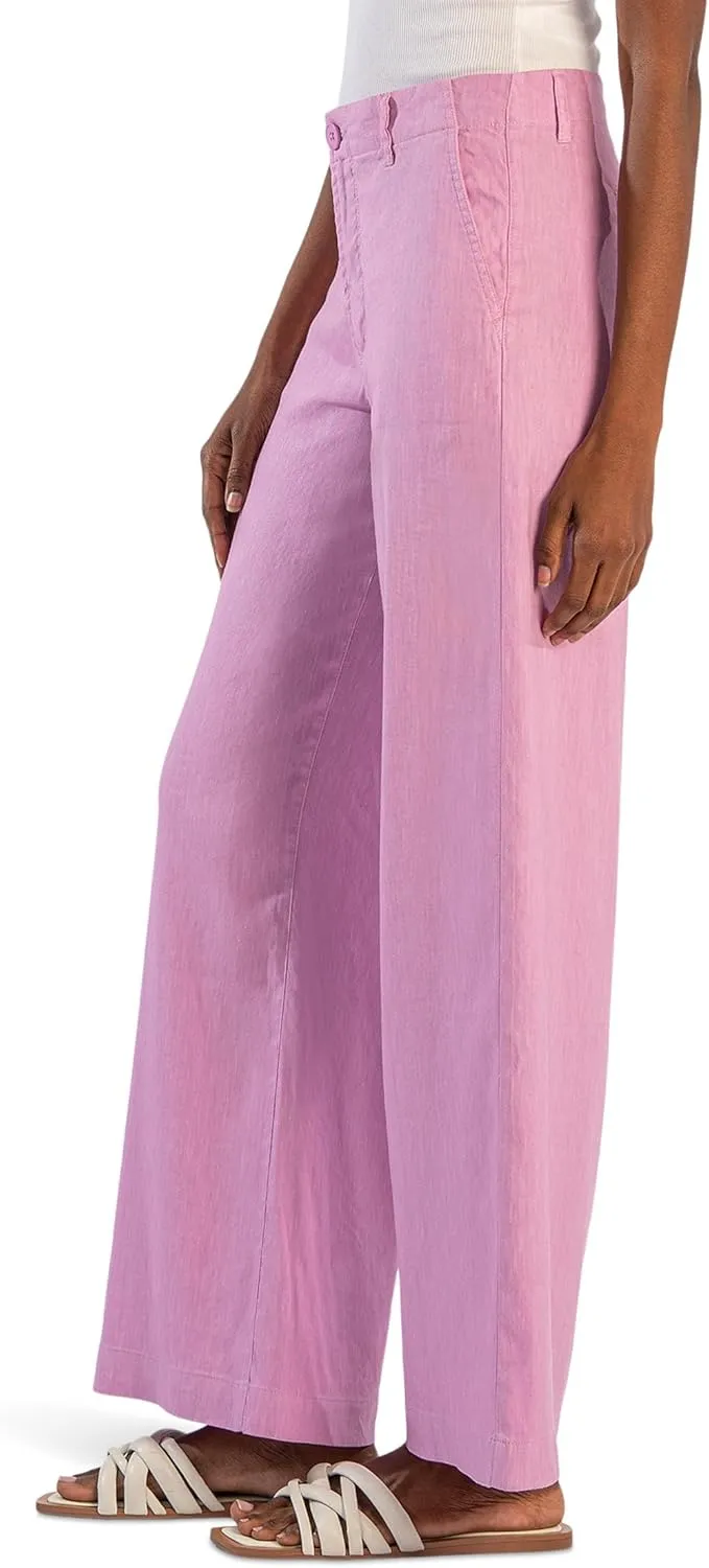 KUT from the Kloth Women's Petite Meg High-Rise Wide Leg Pants in Orchid
