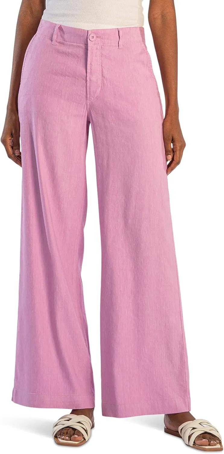 KUT from the Kloth Women's Petite Meg High-Rise Wide Leg Pants in Orchid