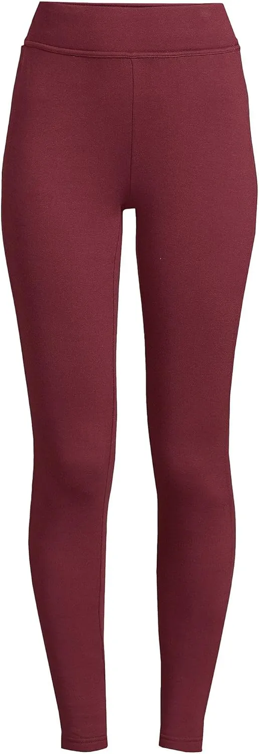 Lands' End Women's High Rise Serious Sweats Fleece-Lined Pocket Leggings
