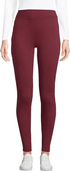 Lands' End Women's High Rise Serious Sweats Fleece-Lined Pocket Leggings