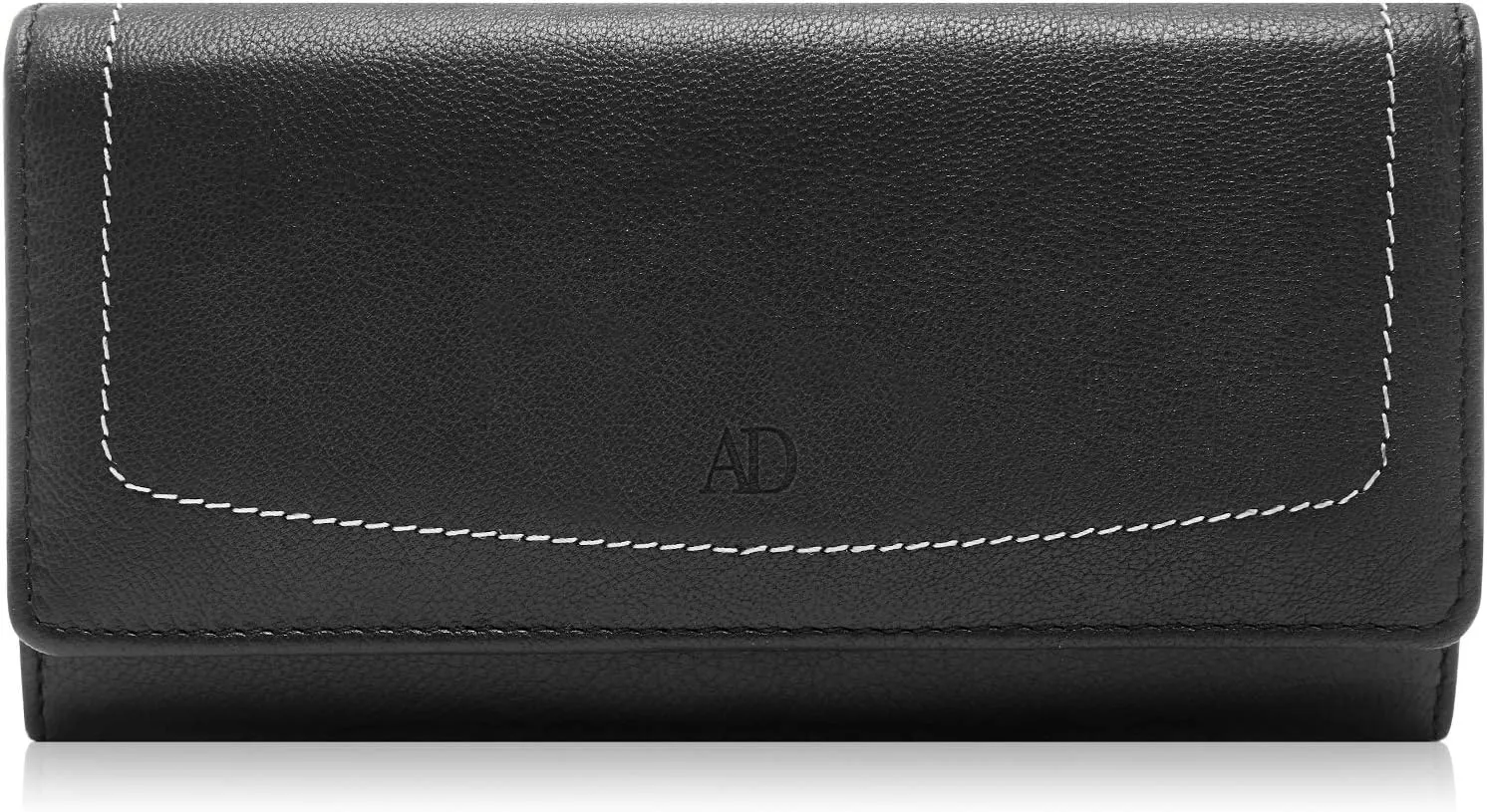 Leather Clutch RFID Wallets For Women - Big Womens Wallet Accordion Purse Organizer Zip Coin Pouch Gifts For Women