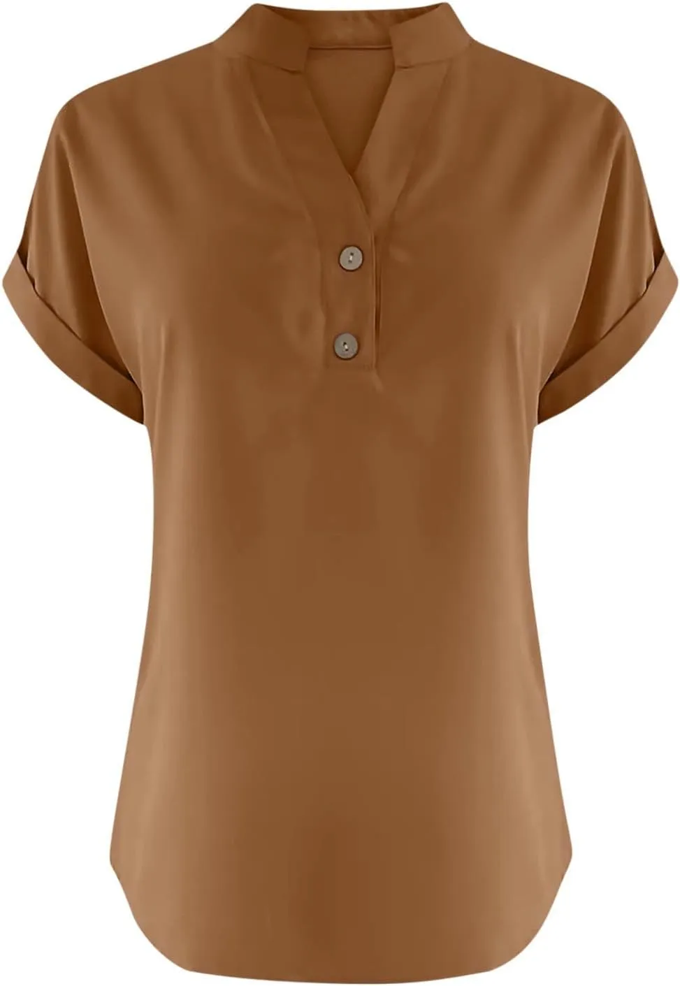 Linen Shirts for Women 2025 Summer Trendy Short Sleeve Button Tunic Blouses Lightweight Loose Casual V Neck Outfits Tops