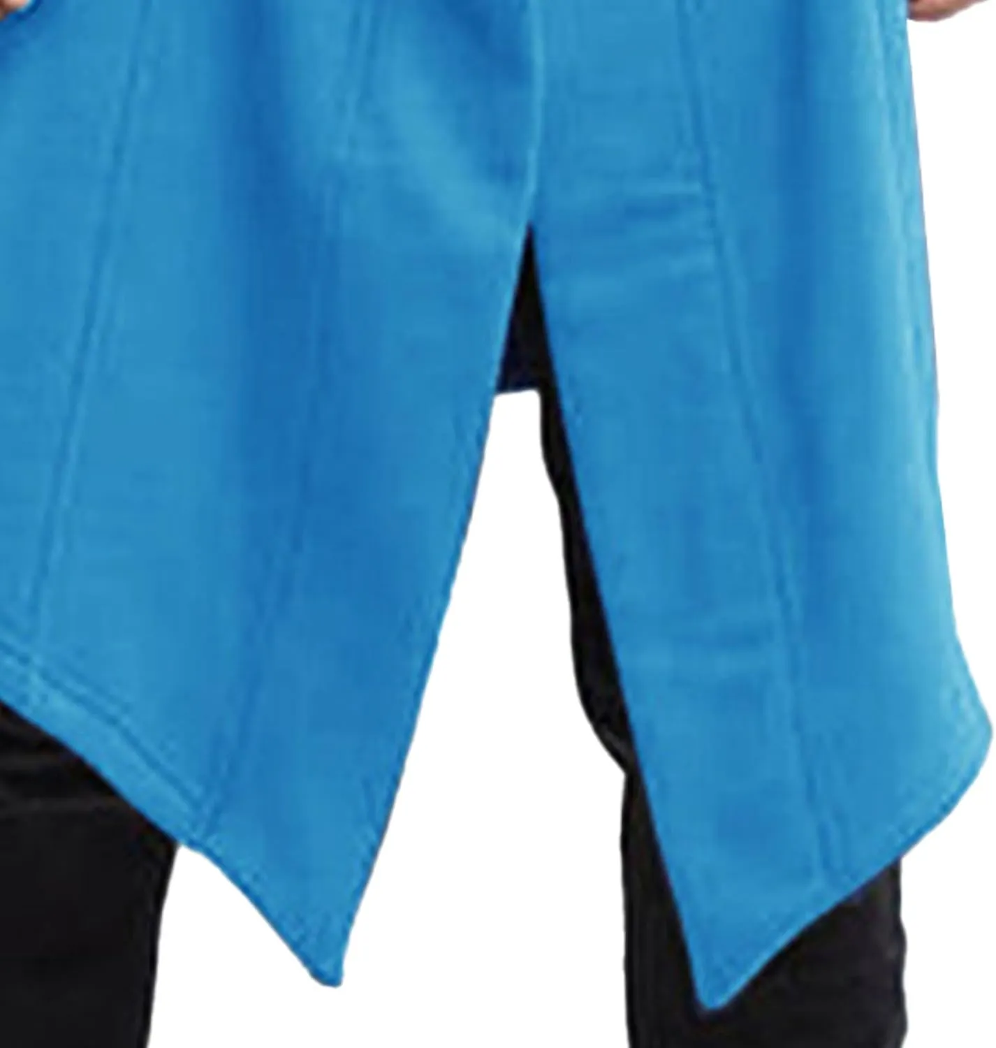 Maiyifu-GJ Men's Hooded Ruffle Shawl Collar Coat Long Sleeve Open Front Cardigans Lightweight Drape Cape