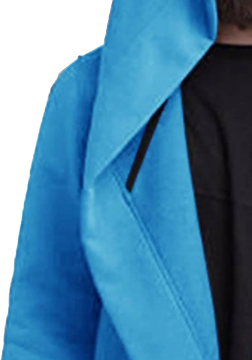 Maiyifu-GJ Men's Hooded Ruffle Shawl Collar Coat Long Sleeve Open Front Cardigans Lightweight Drape Cape